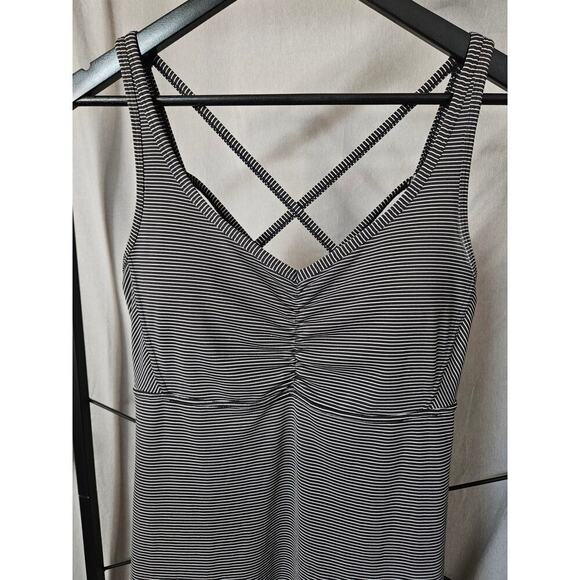 Prana Rebecca Black & White Stripped Dress Size M - Picture 5 of 10